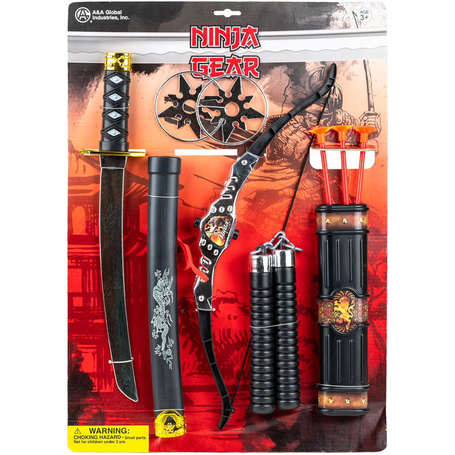 Ninja Set with Bow 10pc 16in